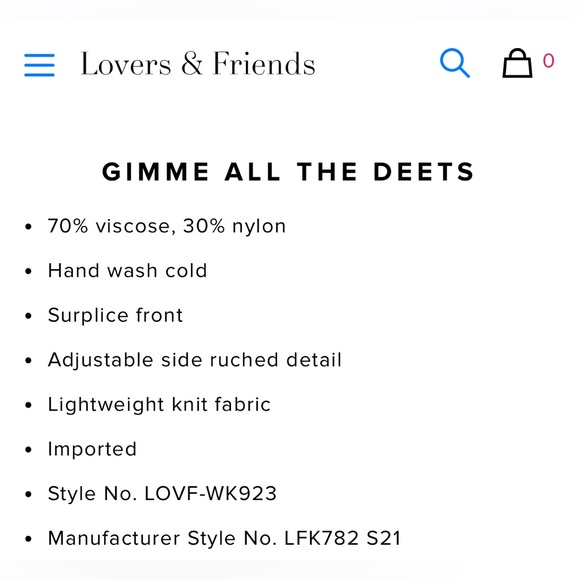 $108 LOVERS + FRIENDS RIBBED WRAP MAJORELLE FOR LOVE LEMONS TULAROSA REVOLVE Y2K - Picture 6 of 10